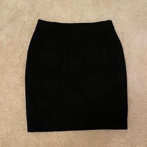 H&M Back Zip Black Pencil Suit Skirt